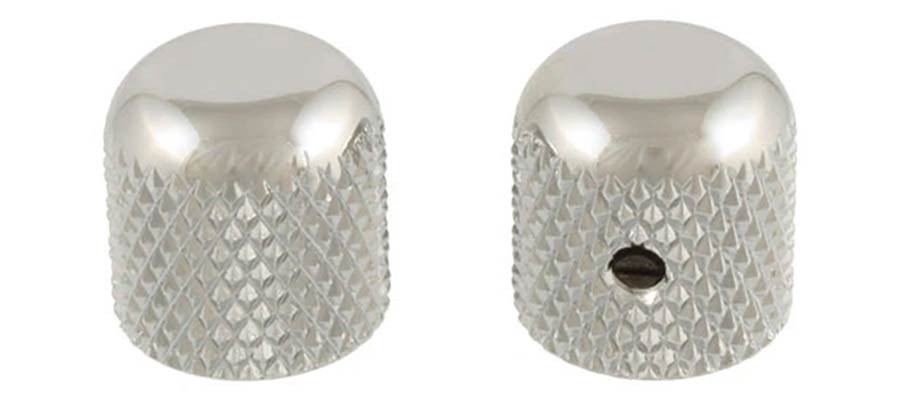 Allparts - MK0110001 - dome knobs, nickel, 2pcs
