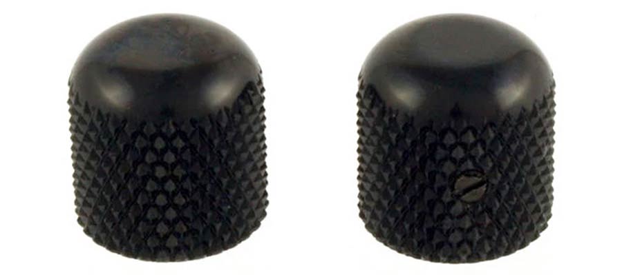 Allparts - MK0110003 - dome knobs, black, 2pcs