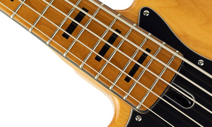 lefty alder 5-string passive bass guitar natural