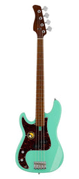 lefty alder 4-string passive bass guitar mild green