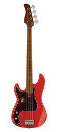 lefty alder 4-string passive bass guitar dakota red