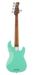 lefty alder 5-string passive bass guitar mild green