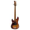 lefty alder 5-string passive bass guitar tobacco sunburst