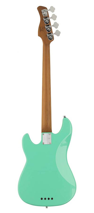 fretless alder 4-string passive bass guitar mild green