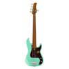 fretless alder 5-string passive bass guitar mild green