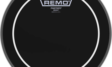 Remo - ES-0608-PS - 8" Ebony Pinstripe Tom Head
