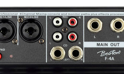 mixing console 2 mono + 2 stereo inputs, USB player, audio interface, 48V phantom power, delay