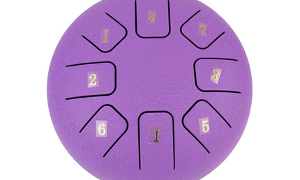 steel tongue drum 6" purple, 8 notes C-Major ionian: C4-D4-E4-F4-G4-A4-B4-C5