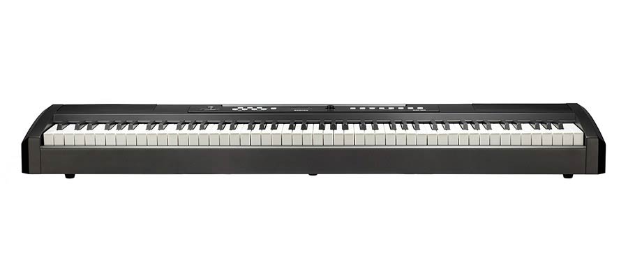 digital stage piano with 88 hammer action keys, 8 voices, 2x10W -  black