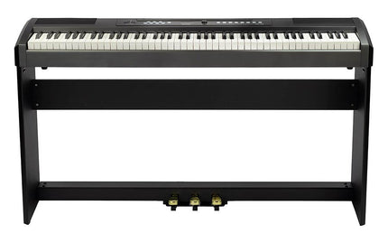 digital stage piano with 88 hammer action keys, 8 voices, 2x10W -  black