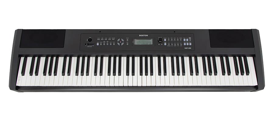 digital stage piano with 88 hammer action keys, 137 voices, display, 2x10W - black