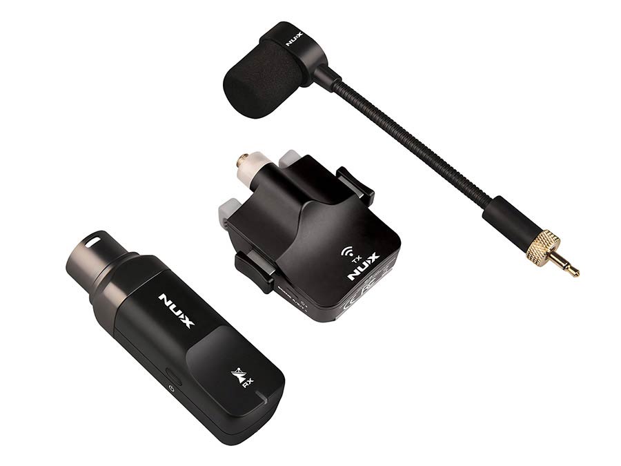 NUX - B-6 - The NUX B-6 wireless system allows the saxophone players to move freely without worrying about stepping away too far from their microphone stand