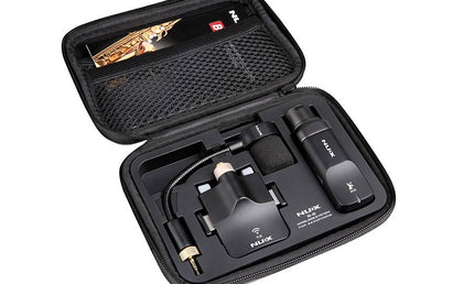 2.4 GHz wireless system for saxophone, microphone with transmitter and receiver