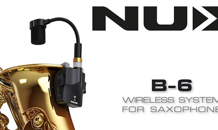 2.4 GHz wireless system for saxophone, microphone with transmitter and receiver