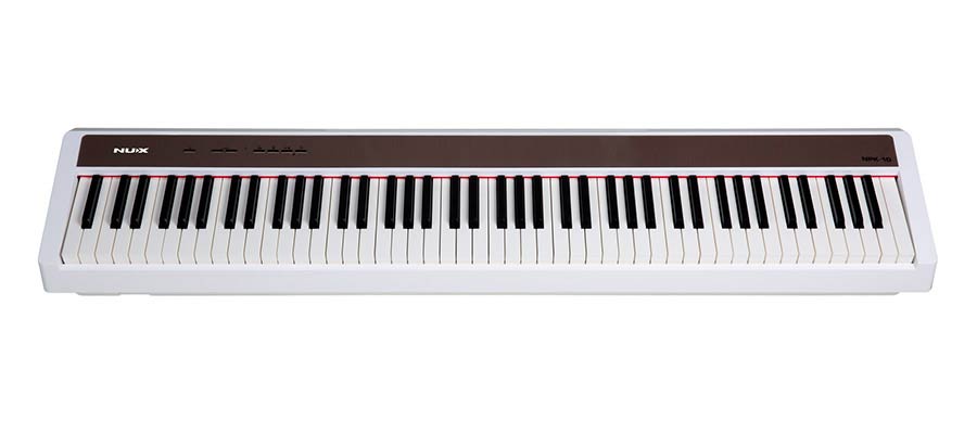 digital stage piano, 88 keys graded hammer action, 2 x 10 watt, white