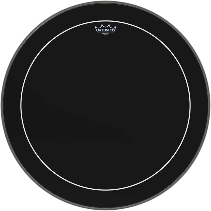 Remo - ES-1624-PS - 24" Ebony Pinstripe Bass Drum Head