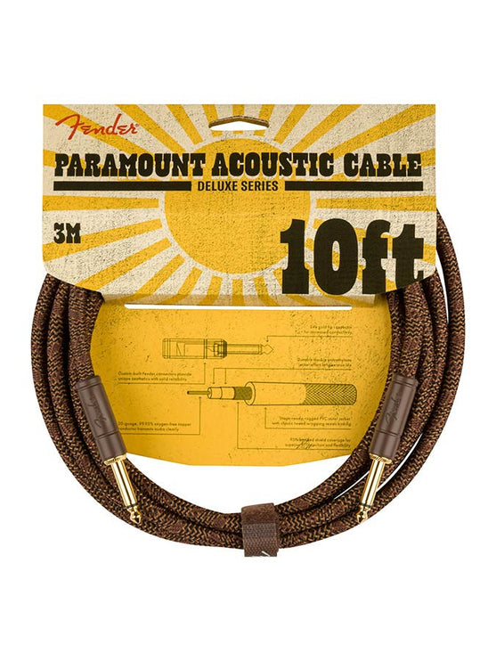 Fender - 990910007 - Paramount 10ft acoustic instrument cable – Cable, Brown