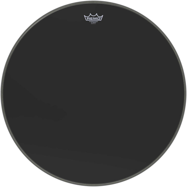 Remo - P3-1026-ES - 26" Powerstroke 3 Ebony Bass Drum Head with Dynamo Underlay