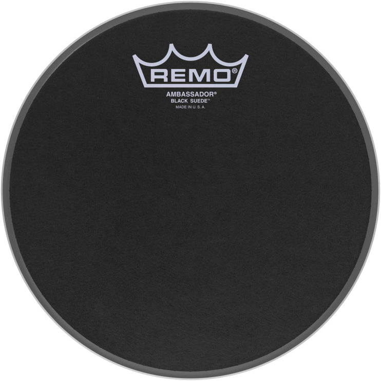 Remo - BA-0808-ES - 08" Black Suede Ambassador Tom Head