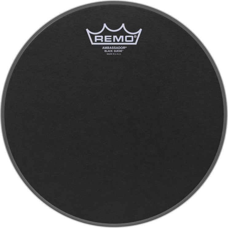 Remo - BA-0810-ES - 10" Black Suede Ambassador Tom/ Snare Head