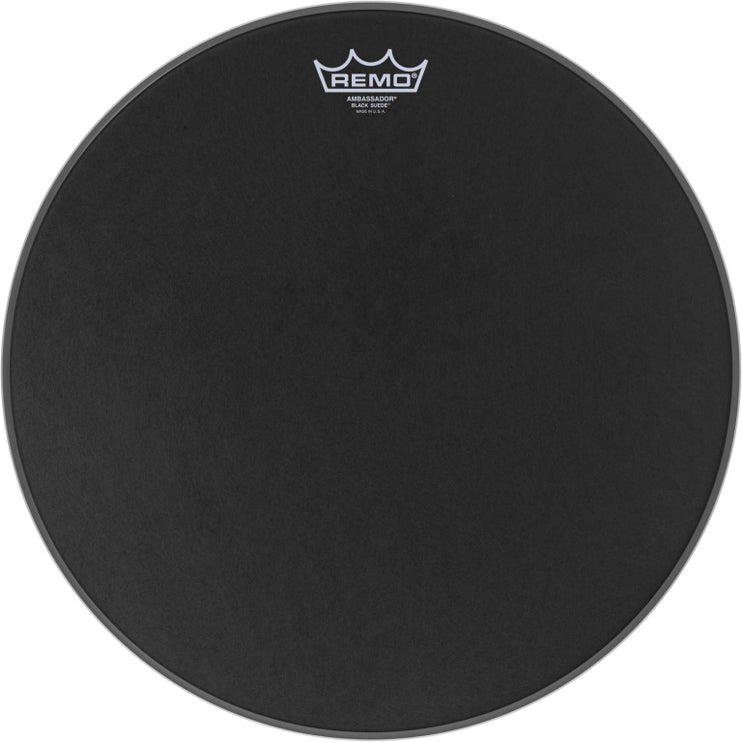 Remo - BA-0816-ES - 16" Black Suede Ambassador Snare/ Floortom Head