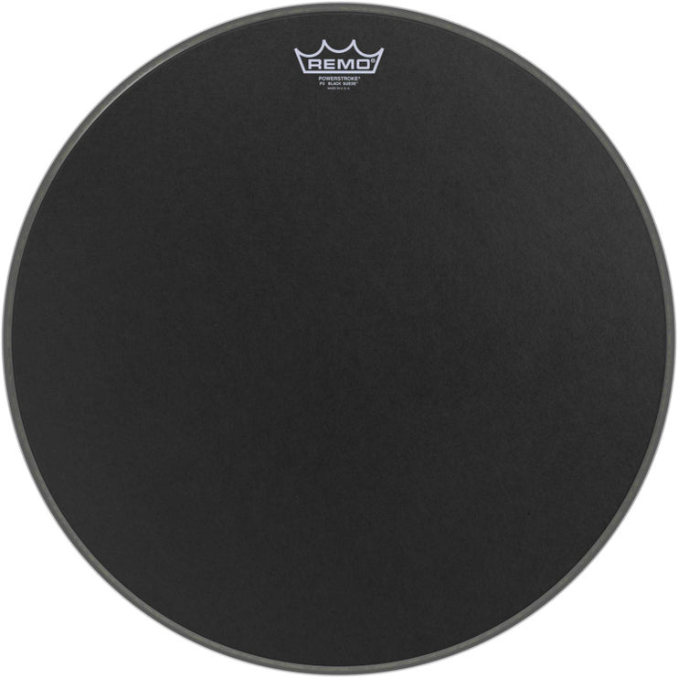 Remo - P3-1820-ES - 20" Powerstroke 3 Black Suede Bass Drum Head