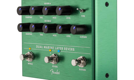 Dual Marine Layer Reverb, effects pedal for guitar or bass