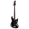 4-string passive bass guitar satin black