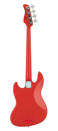 4-string passive bass guitar satin red