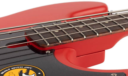 4-string passive bass guitar satin red