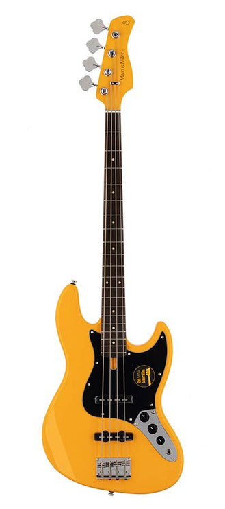 4-string passive bass guitar orange