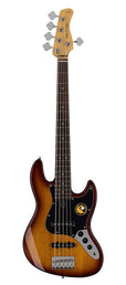 5-string passive bass guitar tobacco sunburst