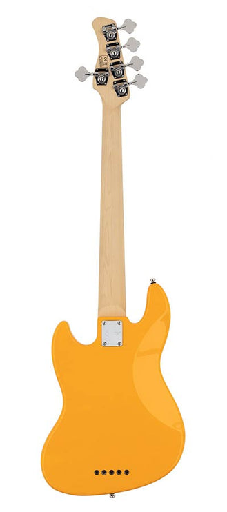 5-string passive bass guitar orange