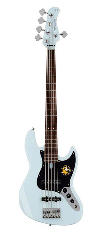 5-string passive bass guitar sonic blue