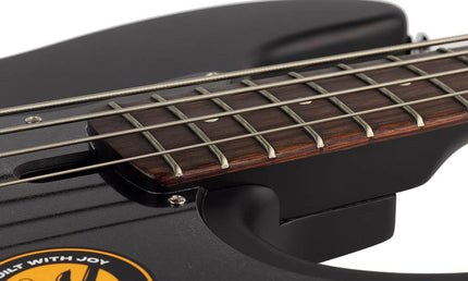 4-string active bass guitar satin black