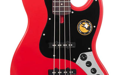 4-string active bass guitar satin red