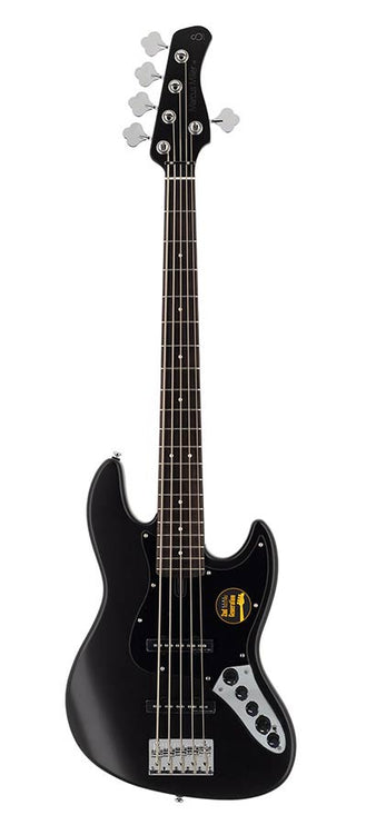 5-string active bass guitar satin black