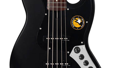 5-string active bass guitar satin black