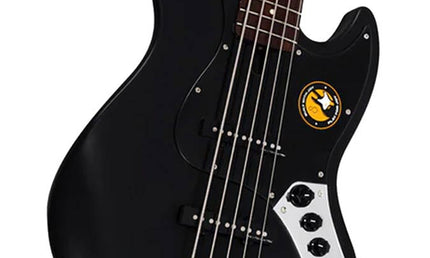 5-string active bass guitar satin black