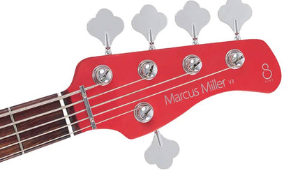 5-string active bass guitar satin red