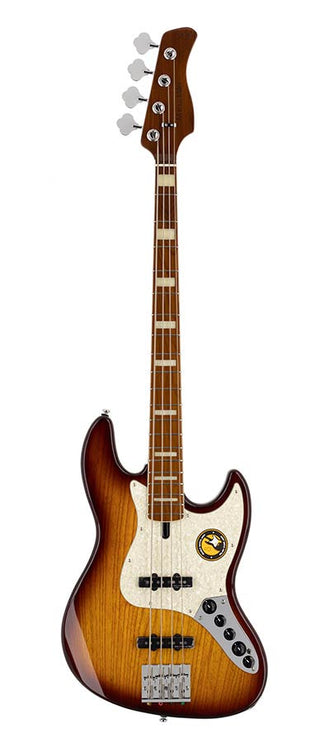 swamp ash 4-string active bass guitar tobacco sunburst