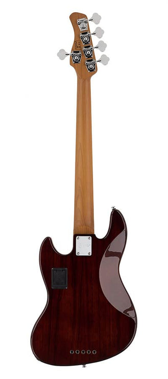 swamp ash 5-string active bass guitar tobacco sunburst