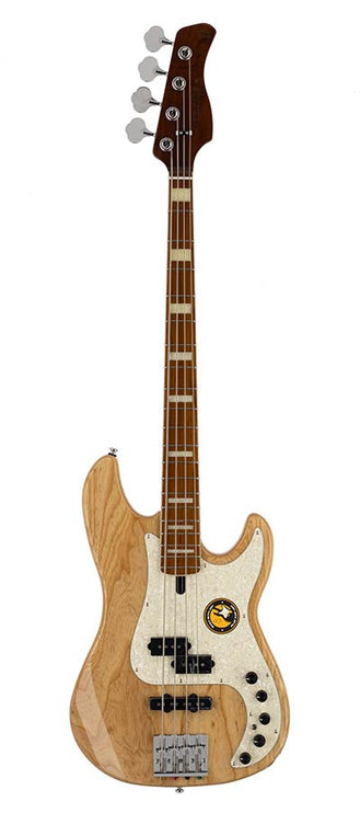 swamp ash 4-string active bass guitar natural