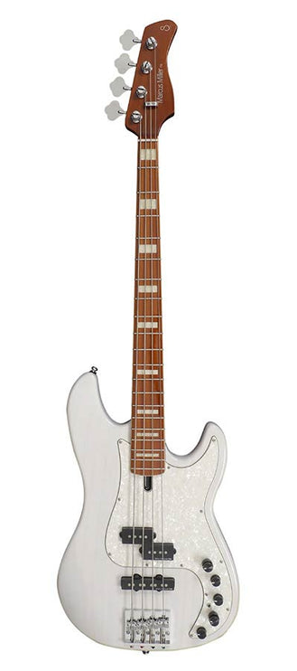 swamp ash 4-string active bass white blonde