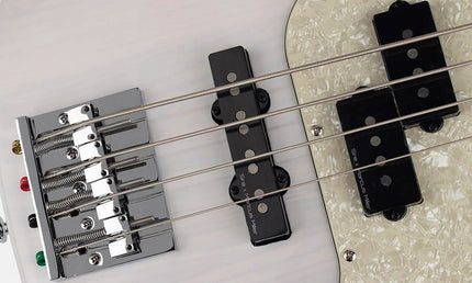 swamp ash 4-string active bass white blonde