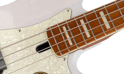 swamp ash 4-string active bass white blonde