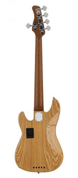 swamp ash 5-string active bass guitar natural