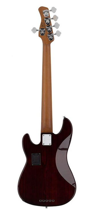 swamp ash 5-string active bass guitar tobacco sunburst