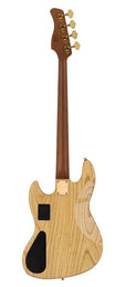 swamp ash + flamed maple 4-string active bass guitar natural, with hardcase