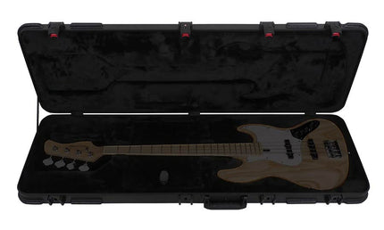 swamp ash + flamed maple 4-string active bass guitar natural, with hardcase